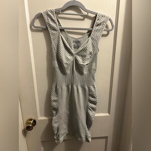 Intimately Free People‎ off white Mesh Bodycon Mini Dress V-Neck Stretch Sz M/L